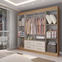 Ver imagem 2 de Guarda-roupa Casal Coliseu 8 Portas 4 Gavetas Canelato/natura - Panorama Móveis