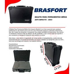 Maleta para Ferramentas Média Anti-impacto 8993 - Brasfort - 4