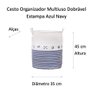 Cesto Organizador Sustentação e Fechamento 35x45 Azul Naval - 4
