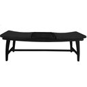 Ver imagem 1 de Banco Siena Estrutura Madeira Preto com Assento Tela Natural Preta 124 Cm - 70576