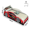 Cama Carro Infantil Vermelho Com Baú Com Colchão - 6