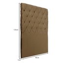 Ver imagem 2 de Cabeceira para Box Solteiro Americano Miami Veludo Marrom 96cm Bonan