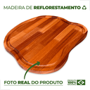 Ver imagem 6 de Tábua Churrasco Servir Cortar Carne Grande 40 cm Decoração Petisqueira Rustica Madeira Maciça