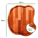 Ver imagem 2 de Tábua Churrasco Servir Cortar Carne Grande 40 cm Decoração Petisqueira Rustica Madeira Maciça