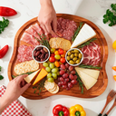 Ver imagem 4 de Tábua Churrasco Servir Cortar Carne Grande 40 cm Decoração Petisqueira Rustica Madeira Maciça