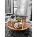 Ver imagem 4 de Mesa de Centro de Sala Ripado Redondo 100 X 100