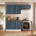 Ver imagem 1 de Cozinha Modulada 3 Peças 6 Portas 2 Gavetas Balcão com Tampo Unna Yescasa