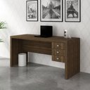 Ver imagem 3 de Mesa Escritório com 3 Gavetas Me4113 Nogal - Tecnomobili