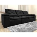 Ver imagem 4 de Sofá 4 e 5 Lugares Retrátil e Reclinável Preto 2,90m Alpoim Estofados Athenas:preto