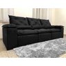 Sofá 4 e 5 Lugares Retrátil e Reclinável Preto 2,90m Alpoim Estofados Athenas:preto - 4