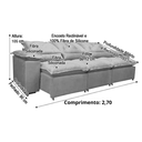 Ver mais imagens de Sofá 4 e 5 Lugares Retrátil e Reclinável Preto 2,90m Alpoim Estofados Athenas:preto