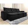 Sofá 4 e 5 Lugares Retrátil e Reclinável Preto 2,90m Alpoim Estofados Athenas:preto - 1