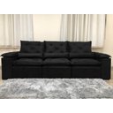 Ver imagem 3 de Sofá 4 e 5 Lugares Retrátil e Reclinável Preto 2,90m Alpoim Estofados Athenas:preto