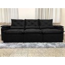 Ver imagem 7 de Sofá 4 e 5 Lugares Retrátil e Reclinável Preto 2,90m Alpoim Estofados Athenas:preto