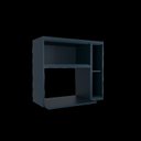 Ver imagem 3 de Nicho para Forno Microondas em Mdf Cozinha Sevilha Azul Órion