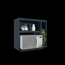 Ver imagem 7 de Nicho para Forno Microondas em Mdf Cozinha Sevilha