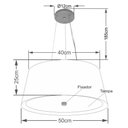 Ver imagem 2 de Lustre Pendente Cone Vivare Md-4144 Cúpula em Tecido 25x50x40cm - Bivolt Branco-rustico-cinza 127/