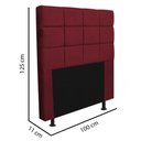 Ver imagem 4 de Cabeceira Estofada 100Cm Solteiro Cama Box Corino Bege