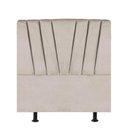 Ver imagem 1 de Cabeceira Estofada 100Cm Solteiro Cama Box Corino Bege