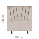 Ver imagem 2 de Cabeceira Estofada 100Cm Solteiro Cama Box Corino Bege