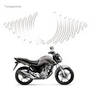 Ver imagem 1 de Protetor Tanque Adesivo Lateral Moto Tiras Transparente Color Branco