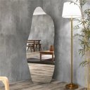 Ver imagem 1 de Espelho Grande Moderno Corpo Inteiro Lapidado Orgânico Decorativo 170x70cm Luxo