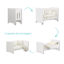 Ver imagem 4 de Quarto de Bebê Berço Evolution + Cômoda 1 Porta 3 Gavetas Classic Branco + Colchão