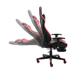 Cadeira Gamer Giratória Regulavel Em Couro Mvp - 12