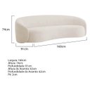 Ver imagem 6 de Sofá 2 Lugares Amore 160cm Orgânico Luxo Recepção Escritório Linho