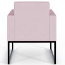 Ver imagem 3 de Kit 2 Poltronas Decorativas para Sala Recepção Base Fixa de Metal Helô L02 Suede Rosê - Lyam