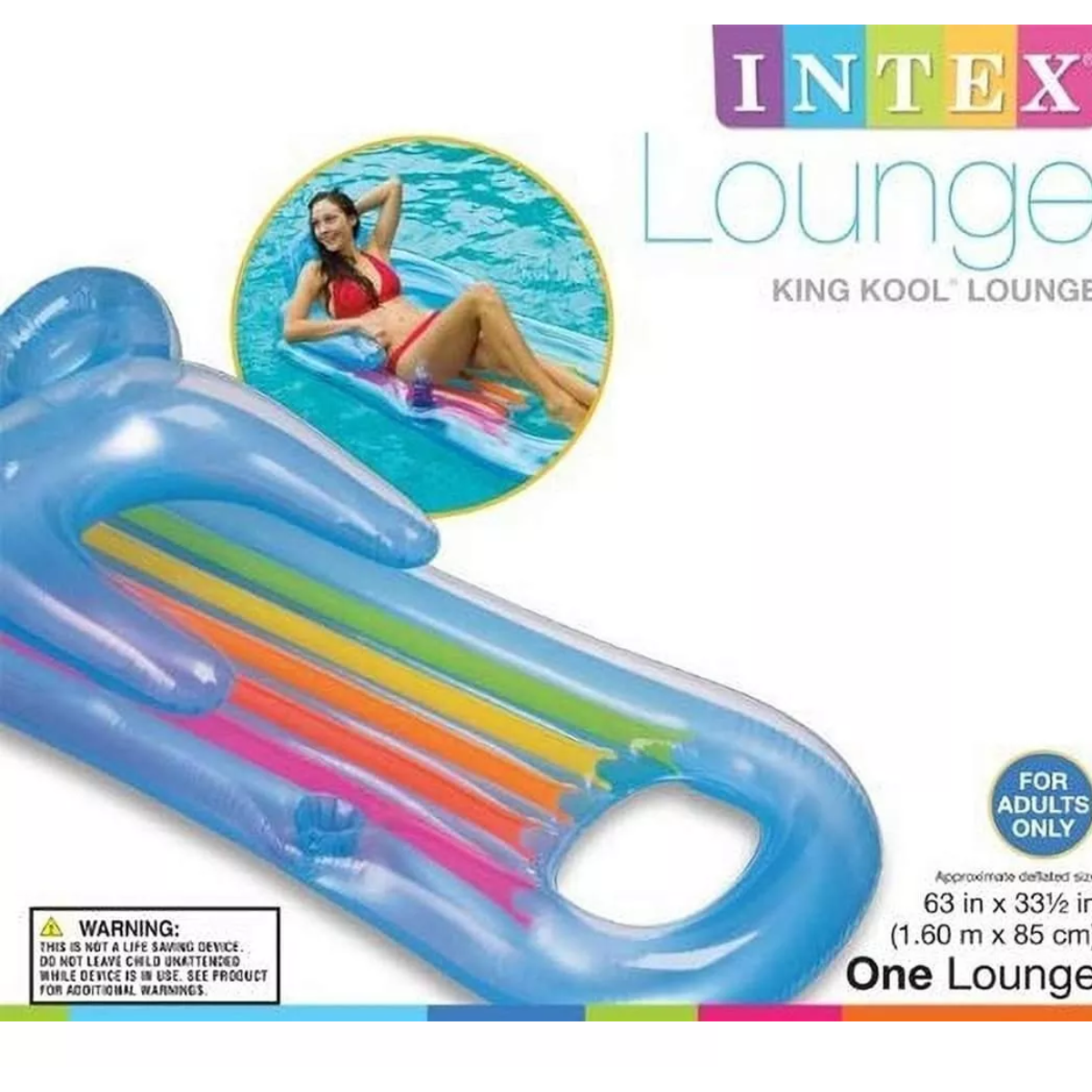 Colchão Bronzeador Inflável Intex 160x85cm até 100kg + Bomba Ar Manual Cor:azul - 9