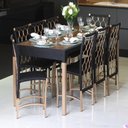 Ver imagem 2 de Jogo 8 Cadeiras Corda Náutica em Alumínio e Mesa com Tampo Madeira - Trama Original