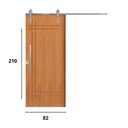 Ver imagem 3 de Porta Correr 9 Trilhos Soft Aparente Puxador Tubo 80cm 82x210cm Belíssima Rodam Abertura Direita Marrom