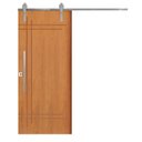 Ver imagem 2 de Porta Correr 9 Trilhos Soft Aparente Puxador Tubo 80cm 82x210cm Belíssima Rodam Abertura Direita Marrom