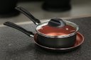 Ver imagem 2 de Panela com Tampa Brinox Topázio 1,3 Litros Ø 16 Cm Antiaderente Pró-flon Cinza Range