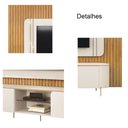 Ver imagem 3 de Painel Ripado Trento + Bancada e Painel Ariana para Tv até 75 Polegadas Off White Cedro Dj Móveis