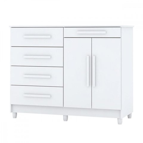 Cômoda Mdp com 2 Portas e 5 Gavetas Vila Rica