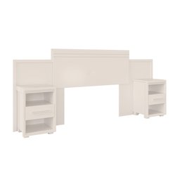 Cabeceira Ajustável para Cama Box com Criados Laterais: Cor Branco - 2