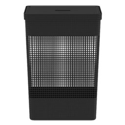 Cesto de Roupa Suja Tampa Grid 49l Organizador Área Serviço - 5