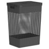 Cesto de Roupa Suja Tampa Grid 49l Organizador Área Serviço - 2