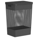 Ver imagem 2 de Cesto de Roupa Suja Tampa Grid 49l Organizador Área Serviço