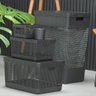 Cesto de Roupa Suja Tampa Grid 49l Organizador Área Serviço - 3