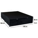 Ver imagem 3 de Cama Box Baú Casal Suede Sereneprime Preto 138x188x44
