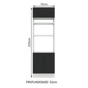 Ver imagem 3 de Torre Quente Madesa Agata 70cm com 3 Portas Branco e Preto