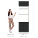 Ver imagem 2 de Torre Quente Madesa Agata 70cm com 3 Portas Branco e Preto