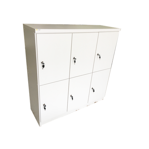 Guarda Volume - Locker - 6 Compartimentos - Mdf Academia Armario Escaninhho Locker Escritorio Escola