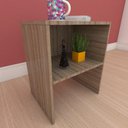 Ver imagem 1 de Mesa Lateral Amadeirado Aparador de Sofa Sala Mesa Lateral Cama Mesa de Canto Mesa de Cabeceira