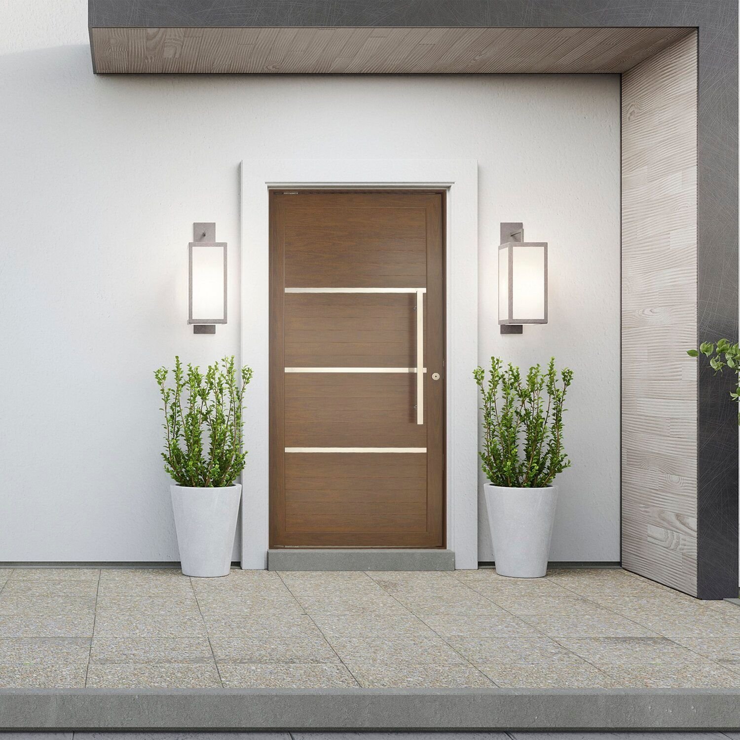 Porta Lambril Pivotante com Puxador e Friso 220x120cm Topsul