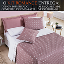 Ver imagem 2 de Conjunto Cama King Size Colcha Romance 200 Fios Super Elegante Petit Poá:rose
