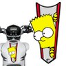 Adesivo Faixa Gravata sem resina BART SIMPSON Vermelho Teu Adesivo Adesivo Faixa Gravata sem resina  - 1